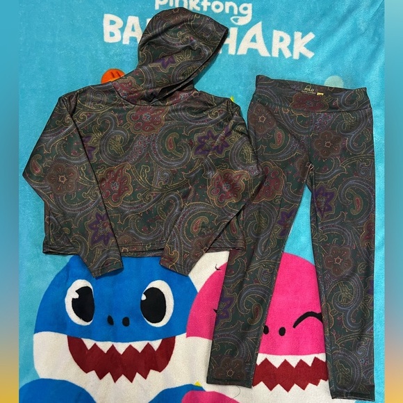 Polo Ralph Lauren Paisley Matching Set. Fleece Hoodie + Interlock Leggin… - Picture 1 of 15